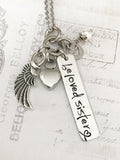 Urn necklace - Hand stamped necklace - Loss - Babybyrds