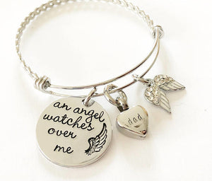 Urn bracelet - Hand stamped bracelet - Loss - Babybyrds