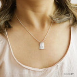 Multi tag necklace Sterling Silver, Gold, Rose - Babybyrds