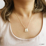 Multi tag necklace Sterling Silver, Gold, Rose - Babybyrds