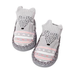 Baby socks Cotton Cartoon Newborn Baby Girls Boys Anti-Slip Socks Slipper Bell Shoes Boots Shoes and socks - Babybyrds