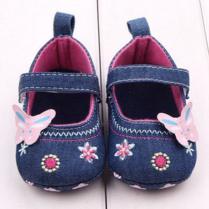 Baby Shoes Girls First Walker Butterfly Soft Sole Toddler Prewalker Shoes chaussures de bebe fille Walker sapato bebe menina - Babybyrds