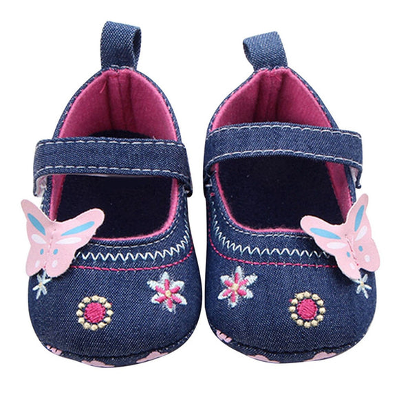 Baby Shoes Girls First Walker Butterfly Soft Sole Toddler Prewalker Shoes chaussures de bebe fille Walker sapato bebe menina - Babybyrds