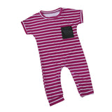 Summer 2017 Newborn Infant Kids Baby Boy Girl Striped Cotton Romper Jumpsuit Clothes Outfits - Babybyrds