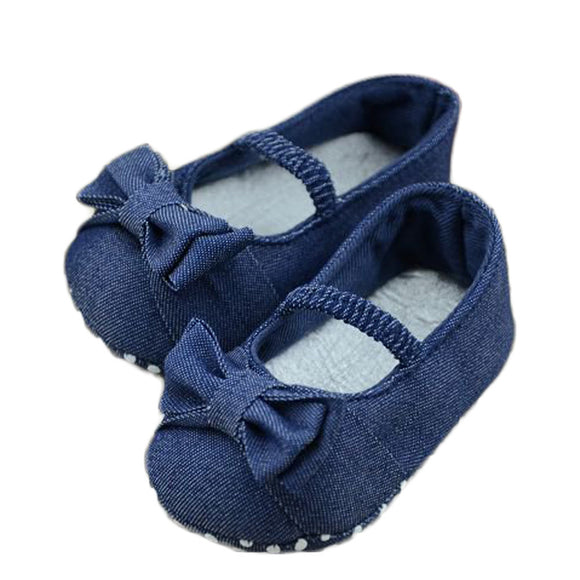 Wholesale Baby Girls Shoes Spring Anti-slip Indoor Shoes Sneakers Newborn Branded Toddler First Walkers Denim Prewalker Shoes - Babybyrds