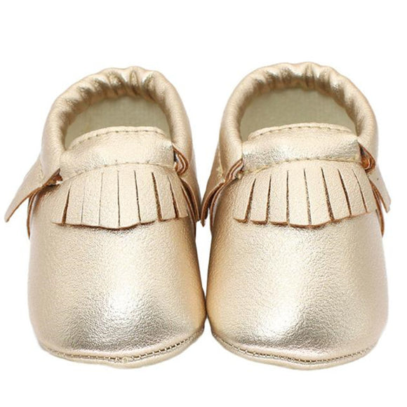 Tassels Baby Moccasin Newborn Baby Shoes Soft Bottom PU Leather Prewalkers 0-18M - Babybyrds