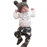 newborn baby boys girls clothing 2pcs sets Baby Girl Boy Clothes Romper Top T-shirt+Pants Leggings 2pcs Outfits Set - Babybyrds