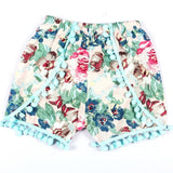 Baby Girls Shorts Trousers 2017 Toddlers Kids Summer Cotton Floral Ball Tassels Shorts Fashion Bottoms Short Pants baby clothes - Babybyrds