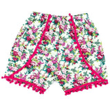 Baby Girls Shorts Trousers 2017 Toddlers Kids Summer Cotton Floral Ball Tassels Shorts Fashion Bottoms Short Pants baby clothes - Babybyrds