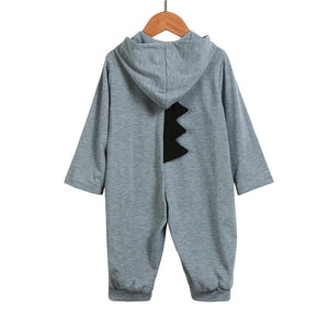 Newborn Infant Baby Boys Girls Long sleeve Dinosaur Hooded Romper Jumpsuit Outfits Clothes drop ship - Babybyrds