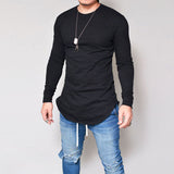 Men Slim Fit O Neck Long Sleeve Muscle Tee T-shirt Casual Tops Blouse - Babybyrds