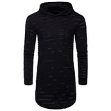 Men's Fashion  Hoodie Hole Long Sleeve T Shirt Casual Top Blouse - Babybyrds