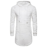 Men's Fashion  Hoodie Hole Long Sleeve T Shirt Casual Top Blouse - Babybyrds